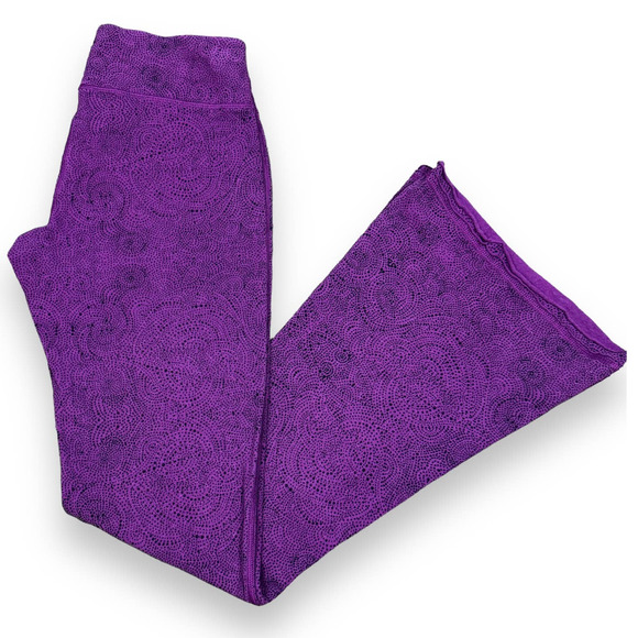 Prana Pants & Jumpsuits Prana Purple Print Hemp Flare Leg Yoga